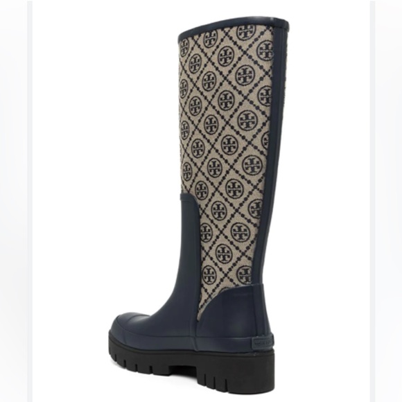 Tory Burch Monogram Tall Rain Boot - Picture 3 of 5